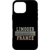 French born and France apparel Custodia per iPhone 16 Pro Max Retro Limoges Francia