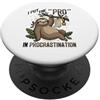 Sarcastic Couch Potato Procrastinate Des Divertente procrastinatore pigro procrastinatore bradipo PopSockets PopGrip Adesivo