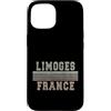 French born and France apparel Custodia per iPhone 15 Retro Limoges Francia