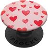 Cute Red Hearts Pattern Gifts Giorno di San Valentino giocoso motivo cuore rosso PopSockets PopGrip Adesivo