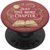 Cute Boho Librarian Bookish Phone Access Just One More Chapter Bookish Reading Pink Book Lover PopSockets PopGrip Adesivo