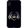 Headphones Heartbeat Music Lover DJ Audi Custodia per iPhone XS Max Cuffie Heartbeat Music Lover DJ Sound Wave