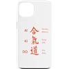 Aikido Martial Arts Mood Co Custodia per iPhone 13 Aikido Arti Marziali Giapponese Kanji Harmony Energy Way Design