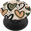 Sage Green Hearts Pattern Gifts Cuore Verde Modello Minimal San Valentino PopSockets PopGrip Adesivo