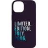 Birthday Gift Limited Edition July 2006 Custodia per iPhone 14 Edizione Limitata Luglio 2006 Retro Vintage 2006