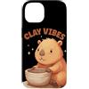 Pottery Capybara Outfit Custodia per iPhone 14 Divertente costume Clay Vibes per gli amanti di Potter e Capibara