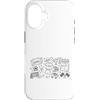 Soccer Doodle Art Custodia per iPhone 16 Calcio Calcio Giorno Doodle Giocatore Fan