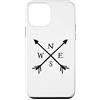 Fun Designs Custodia per iPhone 12 mini Bussola frecce Nord Sud Est Ovest Avvent