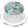 Mint Violet Designs Vintage Rosa Rosa Rose Su Un Uovo Di Robin Sfondo Blu PopSockets PopGrip per MagSafe