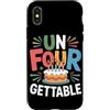 Unfourgettable 4th Birthdays Girl Outfit Custodia per iPhone X/XS Unfourgettable 4 ° Compleanno Ragazza Un Quattro Gettable Compleanno