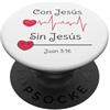 Catholic Faith Hispanic Religious Belief Jesus Christ Cross Bible Verse Sayings Christian Devotion PopSockets PopGrip Adesivo