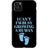 Cute Blue New Mother Custodia per iPhone 11 Pro Max Carino blu nuovo regalo mamma bambino bambino piedi