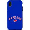 Bay State Boston Custodia per iPhone X/XS Cape Cod Boston Massachusetts Baseball Logo Abbigliamento
