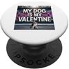 Boston Terrier Puppy Lover PS Il mio cane è il mio San Valentino Boston Terrier Street Graffiti PopSockets PopGrip Adesivo
