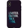 Birthday Gift Limited Edition July 2006 Custodia per iPhone X/XS Edizione Limitata Luglio 2006 Retro Vintage 2006