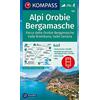 Kompass Carta escursionistica KOM 104. Alpi Orobie Bergamasche: 4in1 Wanderkarte mit Aktiv Guide und Detailkarten inklusive Karte zur offline Verwendung in der KOMPASS-App. Fahrradfahren. Skitouren.