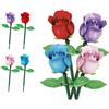 BEPER FLOWERS Rosa 3D da Costruire, Set Costruzioni 50 Pezzi, Fiore Assemblabile Decorativo, 4 Colori Assortiti, Gioco Creativo 6+