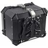 AMONIDA, Bauletto per Moto 45L Nero Alluminio, Bauletto per Caschi e Bagagli con Schienale