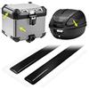 4R Quattroerre.it Strisce Adesive 3D Rifrangenti per Bauletti Moto, Nero, 1 x 30 cm, 2 Pezzi