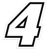 4R Quattroerre.it 13364 Numero Racing 4 Moto GP, Bianco, 10 x 9,5 cm