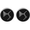 4R Quattroerre.it DS Adesivo 3D Logo, Nero, Set di 2, 12 mm