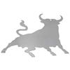 4R Quattroerre.it Sagoma Adesiva Toro Acciaio Inox, 83 x 52 mm