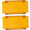 BELLIFFY Copri Lampada per Fari LED Auto 2 Pezzi Giallo Plastico | LED Spotlights e Square Light 36w, Uso in Guida e Modifica, Pratico da Installare e Mantenere