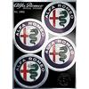 4R Quattroerre.it Alfa Romeo Adesivi Ufficiali 4 Loghi da 48 mm, 94 x 131 mm