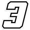 4R Quattroerre.it 13363 Numero Racing 3 Moto GP, Bianco, 10 x 10 cm