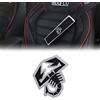 4R Quattroerre.it Toppa Adesiva Logo Abarth Scorpione per Copri Cintura 70 x 80 mm