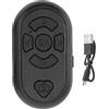 Topiky Telecomando Bluetooth Video Page Turner, Controller Emote Fingertip per Smart Clicker per Foto e Video, Controllo Dell'otturatore della Fotocamera Ad Anello (Nero)
