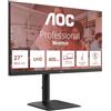 AOC U27E4CV da 27 pollici UHD Monitor, 60 Hz, pannello IPS, GtG 4 ms, sincronizzazione adattiva, HDR Ready, regolazione dell'altezza, altoparlanti, (3840 x 2160 HDMI 2x 2.0 DP 1x1.4 Hub USB) Nero