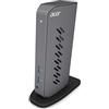 Acer U301 Dock USB 3.0 per Windows | 2 Porte HDMI | 4 Porte USB 2.0 | Gigabit Ethernet | Grigio