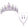 Generico 1 Set Gioielli Sposa con Collana Pendente Design Coroncina per Cerimonie