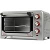 Girmi FE20 Forno Elettrico, 1380 W, 20 Litri, Termostato regolabile 230°, Luce interna, Griglia Inox, Timer 60 min, 4 resistenze riscaldanti, Accesori inclusi, Silver