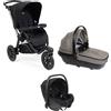 Chicco Trio Chicco Activ3 (Passeggino Activ3 Ebony + Navicella Activ3 Dark Beige + Seggiolino Auto Kory Essential i-Size Black)