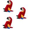 HANABASS 3 Peluche Pappagallo Realistico in Morbido Peluche per Decorazioni Tropicali e Feste Interattivo Soffice e Confortevole per