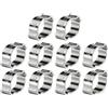 Ouitble 10 fascette stringitubo a due orecchie, clip a vite senza fine a due orecchie in acciaio inossidabile 5-23 mm per tubo benzina