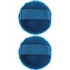 DOITOOL Puff per Cipria Rotondo 2 Pezzi Peluria Lunga Blu, per Applicare Cipria Sciolta e Illuminante, Morbido e Riutilizzabile per Trucco Viso
