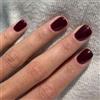 LunarCharm 24 pezzi unghie press-on color vino, extra corte, Jelly-Gel lucide - forma rotonda, unghie acriliche riutilizzabili per manicure DIY, donne & ragazze