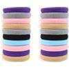EIYVPRA 20 Pezzi Elastici Capelli, Elastici Capelli Donna, Codini per Capelli Donna per Capelli Spessi Senza Metallo, Elastico per Capelli p, 5 Colori 4,2 cm Elastici per Capelli Bambina