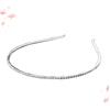 LALADEFIEE Cerchietti da Sposa in Lega di Cristallo Glitterato 2 Pezzi Argento Fascia per Chioma da Donna Elegante per Matrimoni Feste e Banchetti