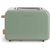 CREATE/TOAST RETRO/Tostapane Verde Salvia / 6 livelli di potenza, vassoio raccoglibriciole, termostato, scongelamento, riscaldamento, 2 fessure larghe, 850W