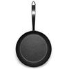 Baldassare Agnelli Pentole Agnelli Padella in Ferro Nitrurato, Serie Ferro/Iron 1907, Manico Inox PVD Nero, adatta a induzione e tutti i piani cottura (28 cm)
