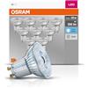 OSRAM Base Par 16 Lampada LED Gu10, 3.6 W, Luce Neutra, 10 Lamp.