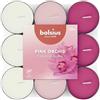 Bolsius - 18 Lumini Profumati - Orchidea Rosa - Durata di Combustione di 3.5 Ore - Diametro 38 mm - Estratti Naturali - Contiene Cera Vegana - Senza Olio di Palma