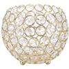 Wifehelper Portacandele di Cristallo Luce Tè Decorazioni per la Tavola Centrotavola Decorazione della Casa(15 cm-Oro)