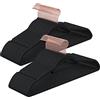 SONGMICS Grucce Appendiabiti in Velluto, 30 Pezzi, Salvaspazio e Antiscivolo, Porta Cravatte, Gancio Girevole a 360°, Spesso 0,6 cm, Largo 43,5 cm, Cappotti Pantaloni, Nero Inchiostro CRF21BK30