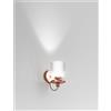 Vistosi TREAD APPLIQUE A PARETE CRISTALLO TRASPARENTE RAME SATINATO 1 L2213 LED 2700K 12W 1500lm DIMMERABILE