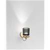 Vistosi TREAD APPLIQUE A PARETE FUME' TRASPARENTE ORO SATINATO 3 L2213 LED 2700K 12W 1500lm DIMMERABILE